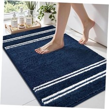 Bathroom Rugs 17x24 Extra Soft Absorbent Bath Mat Chenille Non Slip Shower Mat