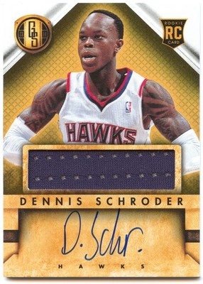 Dennis Schröder 2013-2014 Panini Gold Standard Rookie Patch Auto Card RPA #253