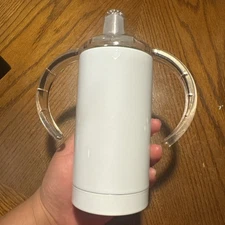 New 12oz Sublimation Sippy Cup Stainless Steel  (Set Of 3)