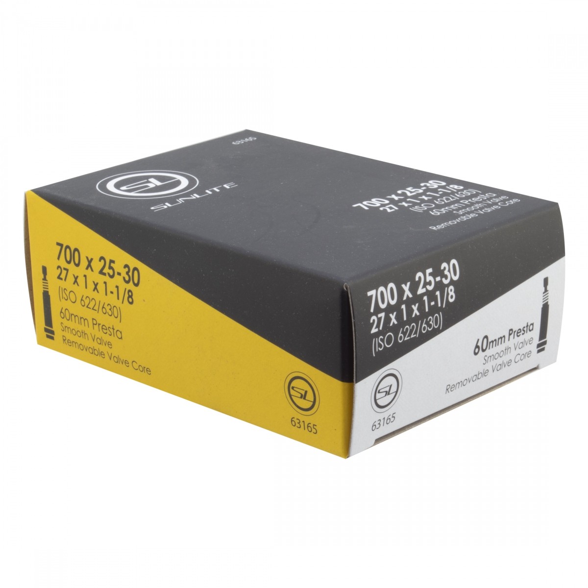 Трубка с клапаном Sunlite 700x25-30 Presta, гладкий стержень из PV60, Легкий велосипед