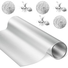 1 Roll Aluminum Metal Crafts DIY Foil 12 Inch x 20 ft x 0.1 mm Thick for Art ...