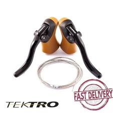 Tektro RL340 Aero Bike Brake Levers w/800mm 2000mm Cable -Black Lever/Gum Hoods