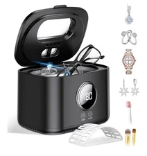Ultrasonic Jewelry Cleaner, 47kHz Ultrasonic Retainer Cleaner Machine, 600ml Den