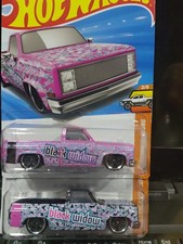 HOT WHEELS '83 CHEVY SILVERADO TRUCKS LOT OF 2 DIFFERENT COLOR VARIATIONS. ...