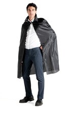 Cape Cloak Disguise with Lapel Revers One Size Adult, Black