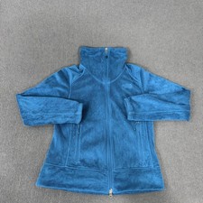 The North Face Jacket Women's Medium Blue Fleece Full Zip Pockets Outdoor Hiking
