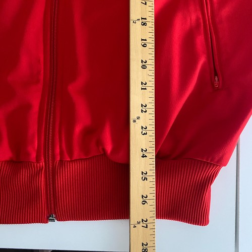 Giacca Adidas Full Zip Track Taglia Media Rossa Full Zip 3 Righe Originale - Foto 9 di 10