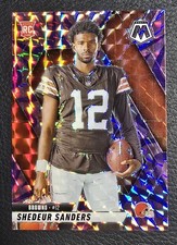 2025 Panini Mosaic #290 Shedeur Sanders Mosaic Reactive Purple Variation