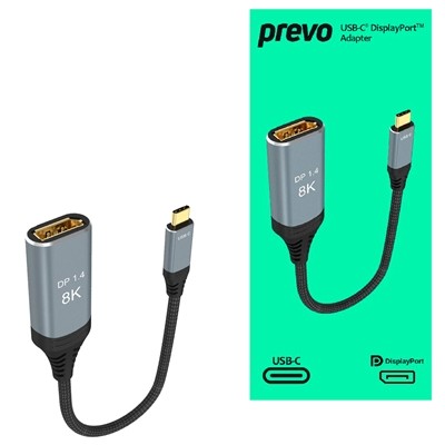 Prevo USBC-DP-ADA Display Converter Adapter Usb Type-C M To Displayport F 0.2M B
