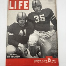 Vintage LIFE Magazine September 16 1946 West Point Davis Blanchard Army Football