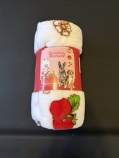 Strawberry Shortcake Pet Blanket 40  x50  White Plush Fuzzy