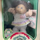 Vintage Cabbage Patch Kids 1984 Brown looped Hair & Grey /Blue Eyes   NIB