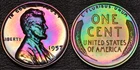 1957 PROOF Lincoln Wheat 1 One Cent MONSTER Rainbow Toning (62-72)