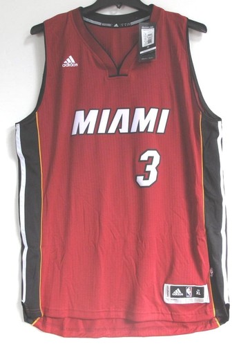 ADIDAS MIAMI HEAT DWYANE WADE SWINGMAN RED ALT JERSEY XL - Picture 2 of 7
