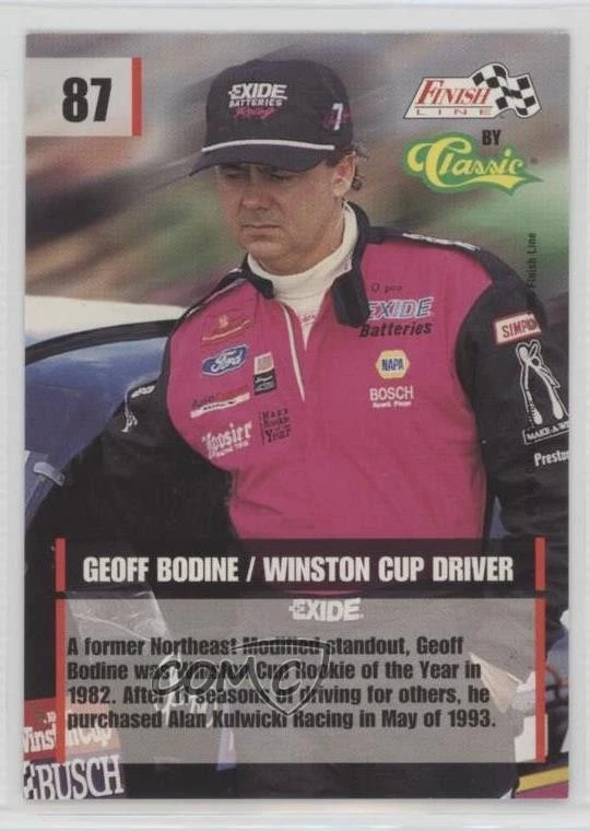1995 Classic Finish Line Geoff Bodine #87 - Image 2 of 2