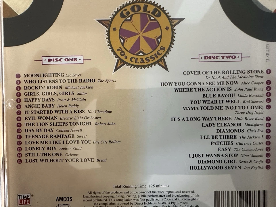 GOLD 70s CLASSICS - Various 2 x CD 2007 Time Life AS NEW! 2CD - Image 2 of 2