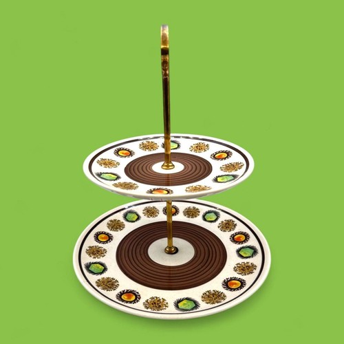 Vintage 2-Tier Cake Stand – Palissy Toledo - Royal Worcester Mid-Century Ceramic - Picture 2 of 9