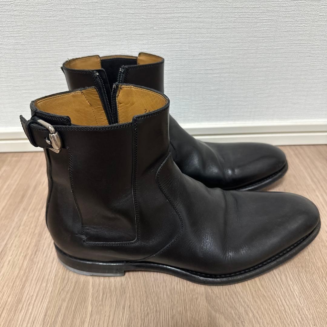 Gucci Ankle Boots Side Zip Black Genuine Leather Size 6.5 About US 7 For Men thumbnail 14