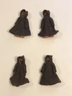 4x 1977 Vintage Kenner Star Wars JAWA ACTION FIGURES With Original Cloth Capes