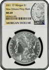 2021 'O' Morgan $1 New Orleans Privy Mark MS69 NGC 6855622-005