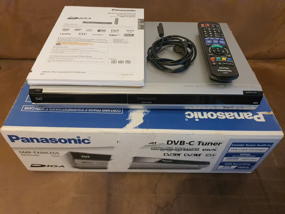 Panasonic DMR-EX84C DVD-Festplattenrecorder mit DVB-C/T/ Analogtuner 160 GB