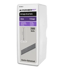 PowerFit 32mm DA Angle Electro-Galvanised Brad Nails - 2000 Pack