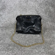 Marc Jacobs Bags Womens Black Leather Zipper Detachable Chain Shoulder Strap
