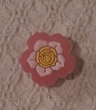 Yellow Pink and Red Flower Shoe Charm Crocs Very Girly Jibbitz