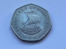 1971 ISLE OF MAN UNCIRCULATED VIKING FIFTY 50 PENCE COIN