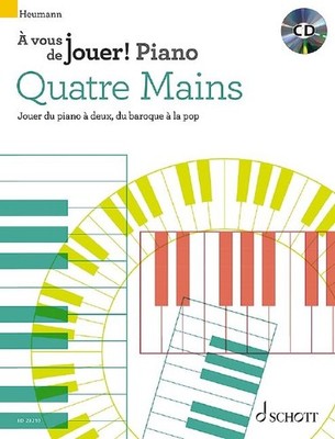 Quatre mains piano (4 hands) (easy - intermediate) Heumann with CD Jouer du pian