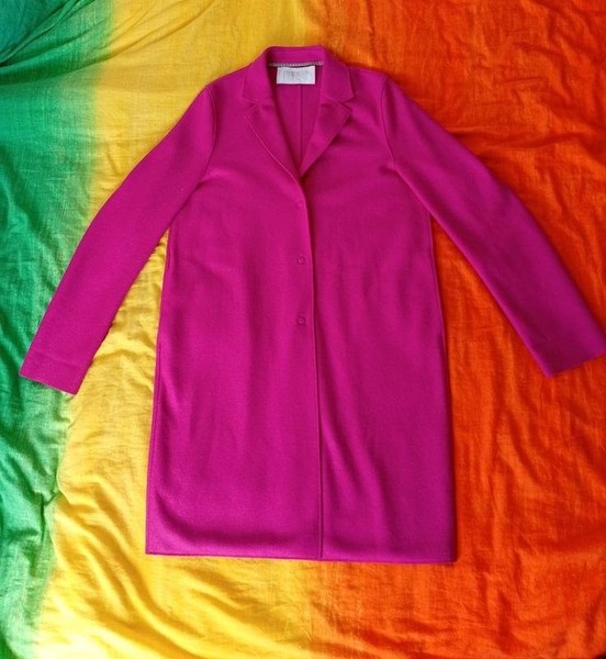 Women Harris Warf London Coat Pink Wool 34 / XS /
