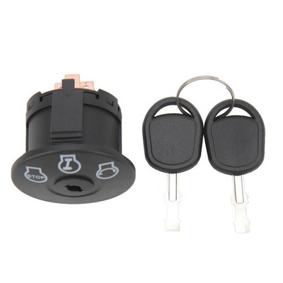 Starter Ignition Switch Mower Engine Starter Switch 3 Positions With 2 Keys For