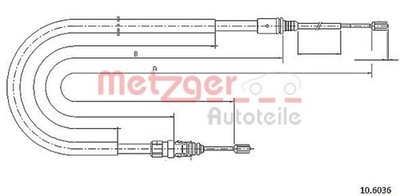 METZGER 2x Bremsseil Seilzug Feststellbremse COFLE 10.6036/2x für PEUGEOT 207 SW