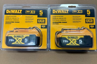 #ad #ad 2 Pack New DEWALT DCB205 20V Max XR 5.0Ah Lithium Ion Battery for Tools USA MADE $75.86