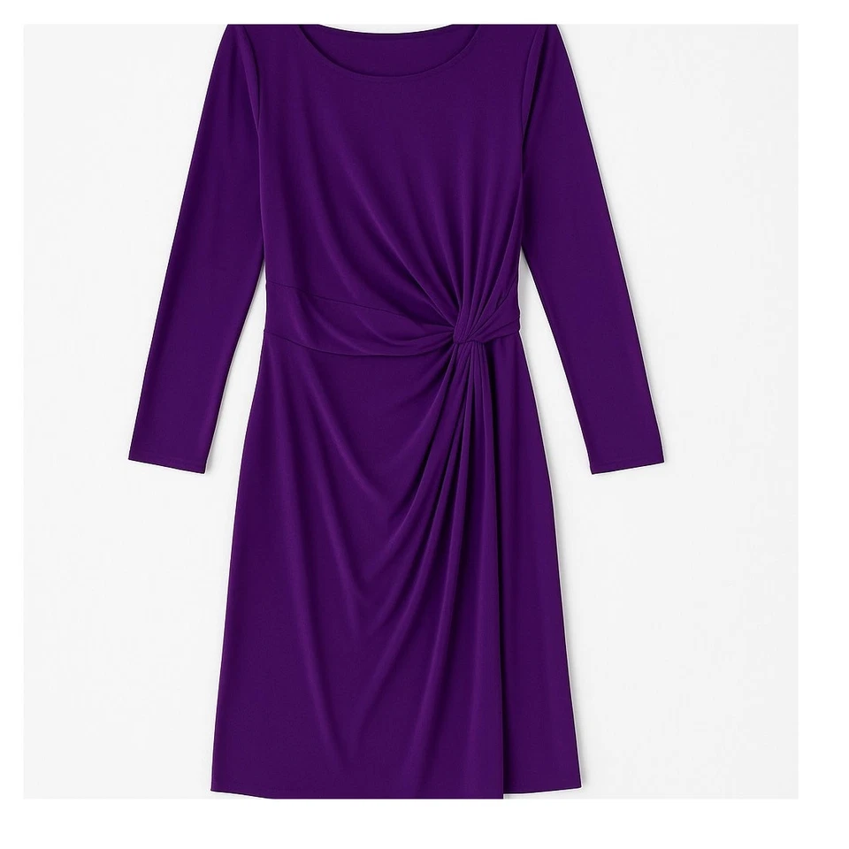 Vestido informal Chaps púrpura talla L Foto 2 de 4