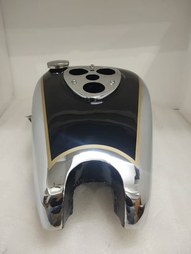 Fit For AJS V Twin 1936 Export Model Black & Chrome Fuel Petrol Gas Tank - Picture 6 of 7