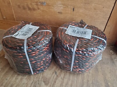 2 PACK Wellsco 3/8'' X 100' Polypropylene Truck Rope 225 lb New Fast Ship A775