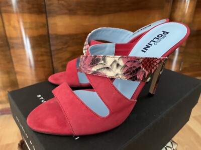 Studio Pollini Damen Tracy Pantoffeln Sandalen rot 39 EU/9 M US schmal