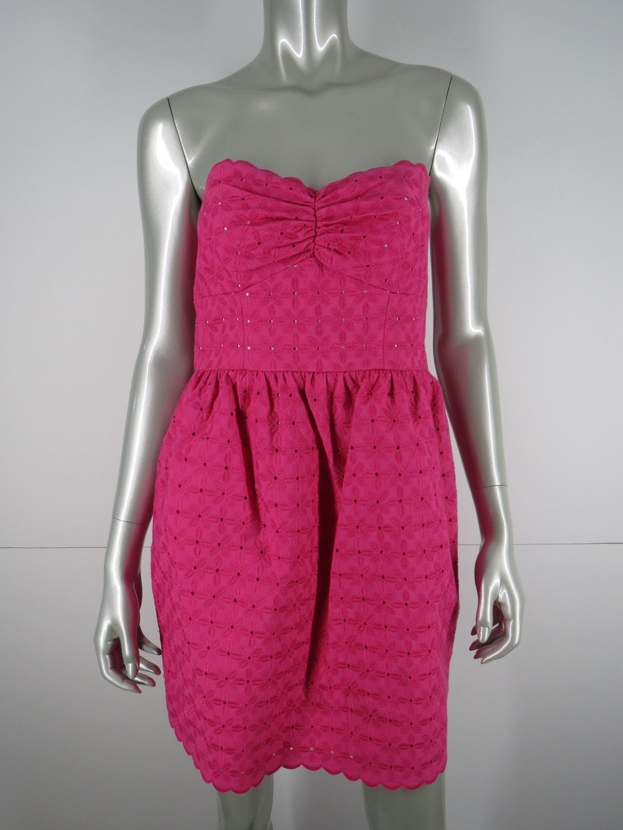 shoshanna pink strapless dress Shoshanna Dresses | Shoshanna Neon Pink Strapless Zoya Cocktail Dress | Color: Pink | Size: 10