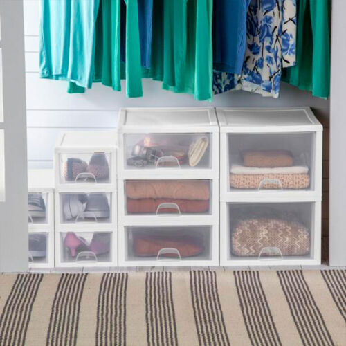Sterilite Stacking Storage Drawer, Stackable Plastic Bin Drawer - Picture 12 of 35