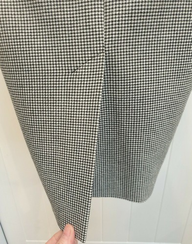 Abito a tubino Karen Millen grigio a quadri in ecopelle con balze UK 8 - Foto 9 di 12