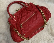 Marc Jacobs Red Leather Quilted Stam Bag 