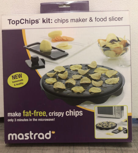 Mastrad Top Chips Maker & Food Slicer Kit Fat-Free Crispy Chips In Microwave - Afbeelding 1 van 8