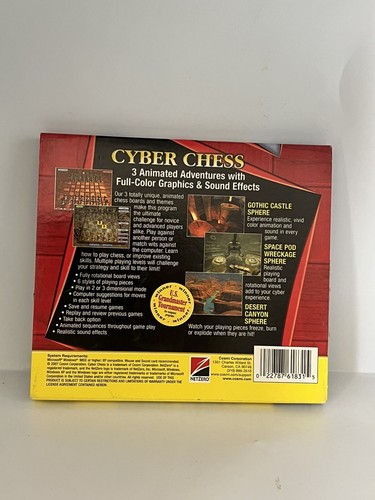 Cyber Scacchi PC CD-ROM Gioco Cosmi Animato 3D Board Strategy Principiante ad Esperto - Foto 3 di 5