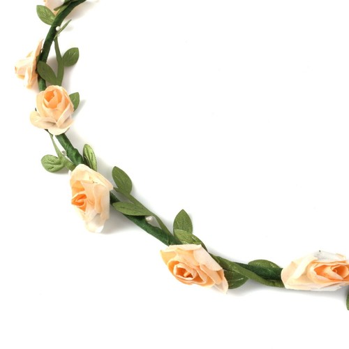 FLOWER HEADBAND Wedding Bride Bridesmaid Boho Garland Wreath Floral Hippie Crown - Picture 10 of 73