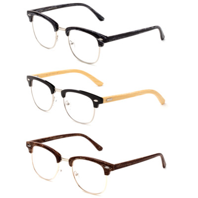 Bamboo Wood Pattern Reading Glasses Horn Style Classic Retro Vintage New