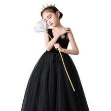 Girls Kids Show Long dress V-neck Ball Gown Party Princess Party Frock 7.231