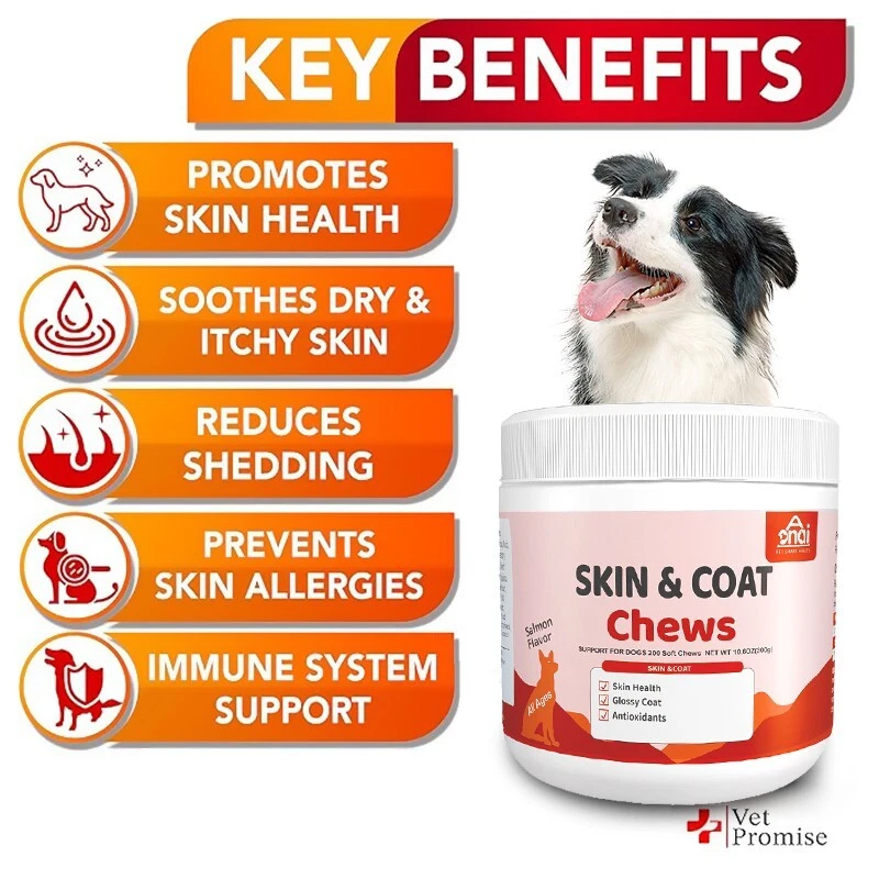 Abrigos brillantes suaves para la piel y el pelaje para masticar perros que protegen la salud de la piel Foto 2 de 4