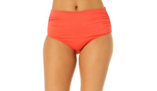Anne Cole High-Waist Bikini Bottoms Coral Size L coral  15232