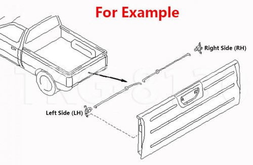 Rear Tailgate Lock Latch Assy For Nissan D21 Frontier Pickup 1985 - 1997 - Picture 4 of 5